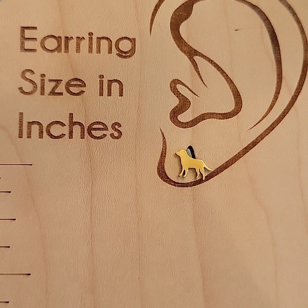 Retriever Stud Earrings, choice of color